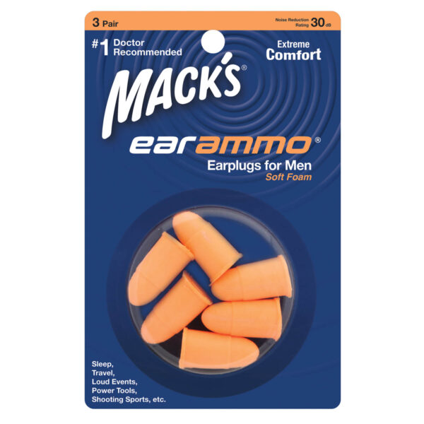 Nút bịt tai chống ồn dành cho Nam giới - Mack's Ear Ammo